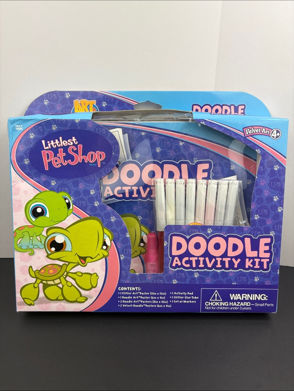 Littlest Pet Shop Velvet Art Doodle Activity Kit Sealed 2007 Hasbro LPS
